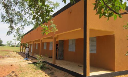 Newly constructed primary school in the village of Koeneba.